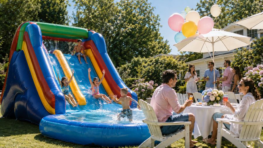 Inflatable water slide